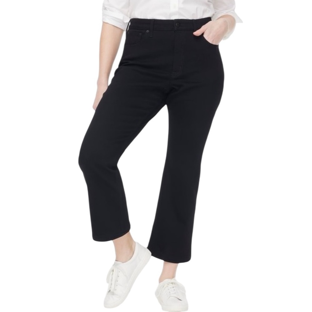 J. Crew Factory Tall curvy mid-rise flare crop jean in signature stretch Size 33